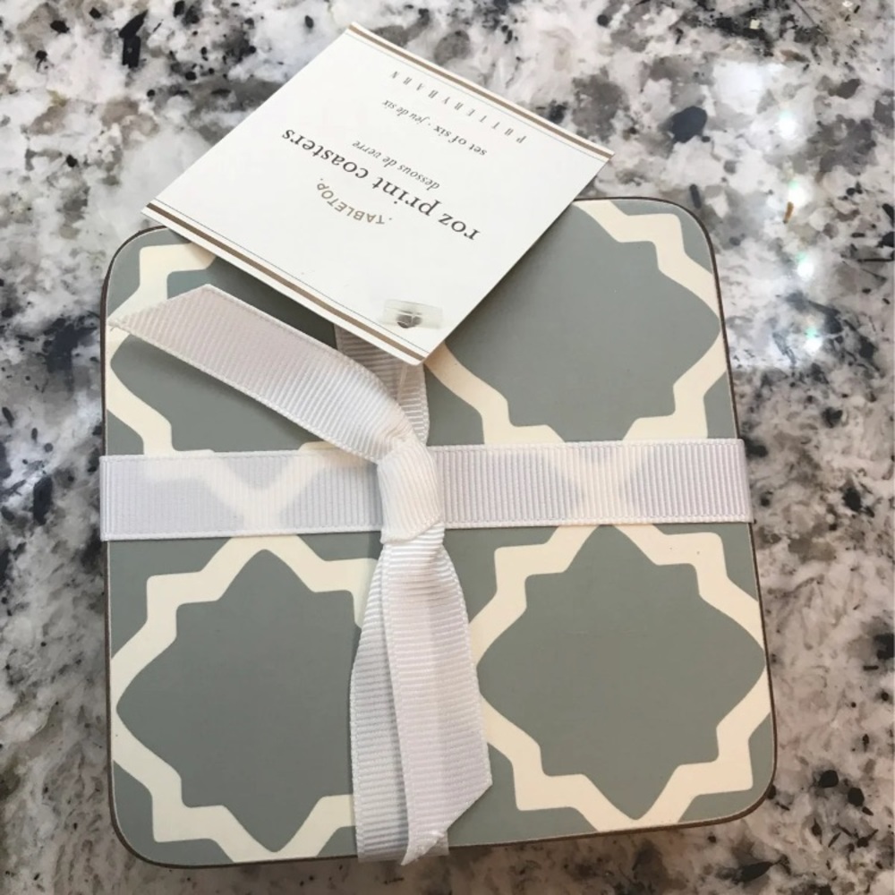 Pottery barn roz print coasters